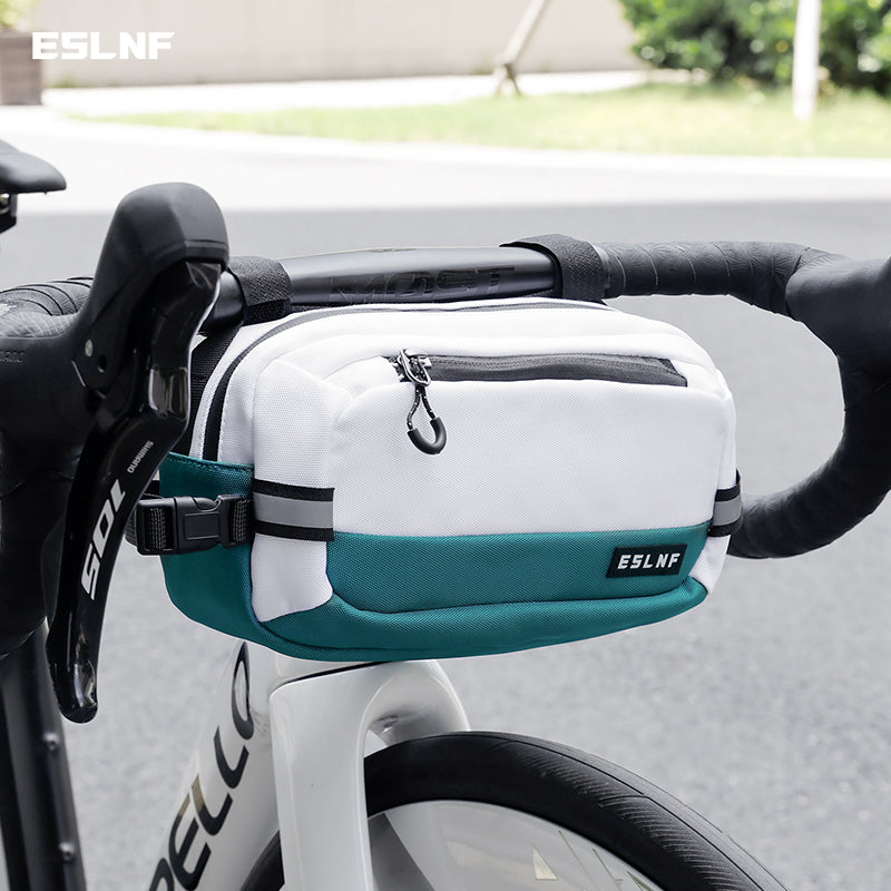 ESLNF Bike Handlebar Bag Bike Bag Portable Pannier Multi-purpose 2.5L Large Capacity Backpack Shoulder Messenger Crossbody Bag