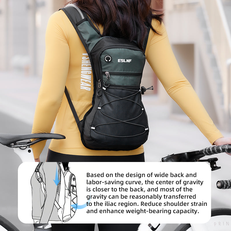 ESLNF Outdoor Bike Cycling Hiking Mountaineering Water Bag Backpack Sports Backpack Waterproof Large Capacity Off-Road Bag
