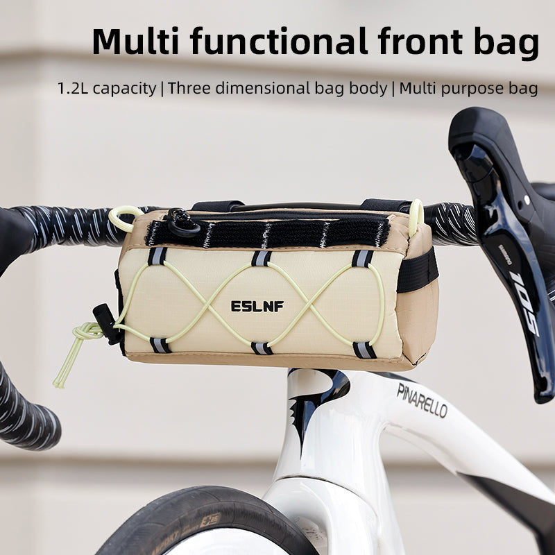 ESLNF Road Bike Folding Bike Riding Bag Large-capacity Bicycle Bag Fashion Bicycle Handlebar Bag Multi-functional Shoulder Bag