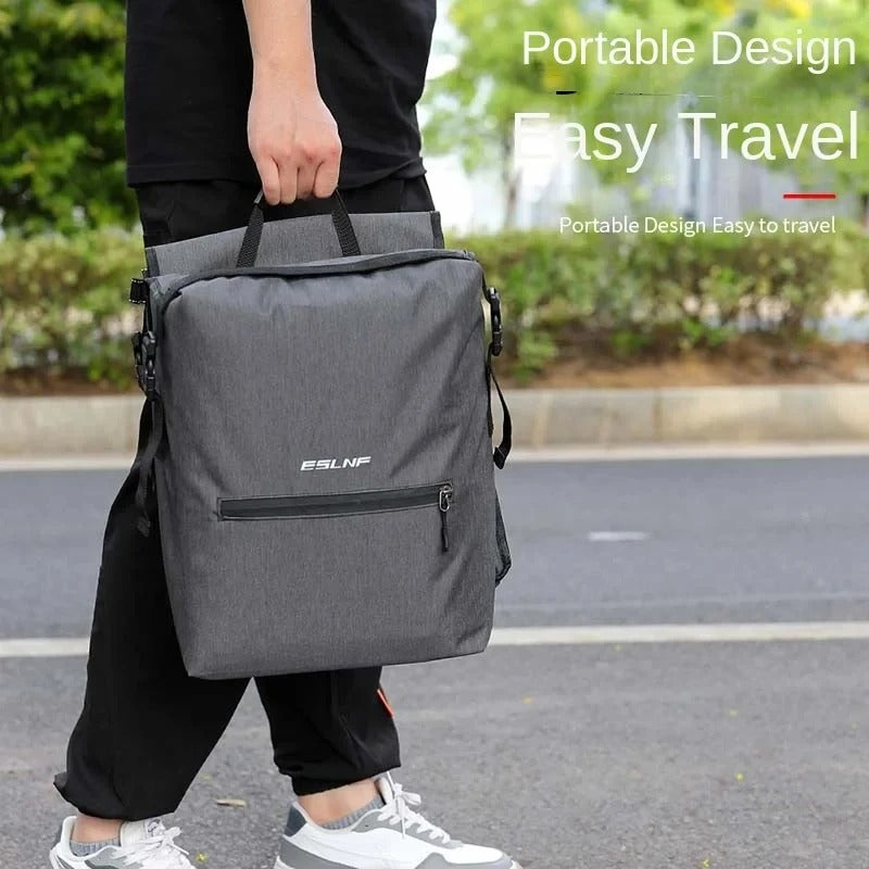 ESLNF Bicycle Rear Seat Bag 25L Large Capacity waterproof Outdoor Luggage Bags Bike Trunk Double Pannier Bag