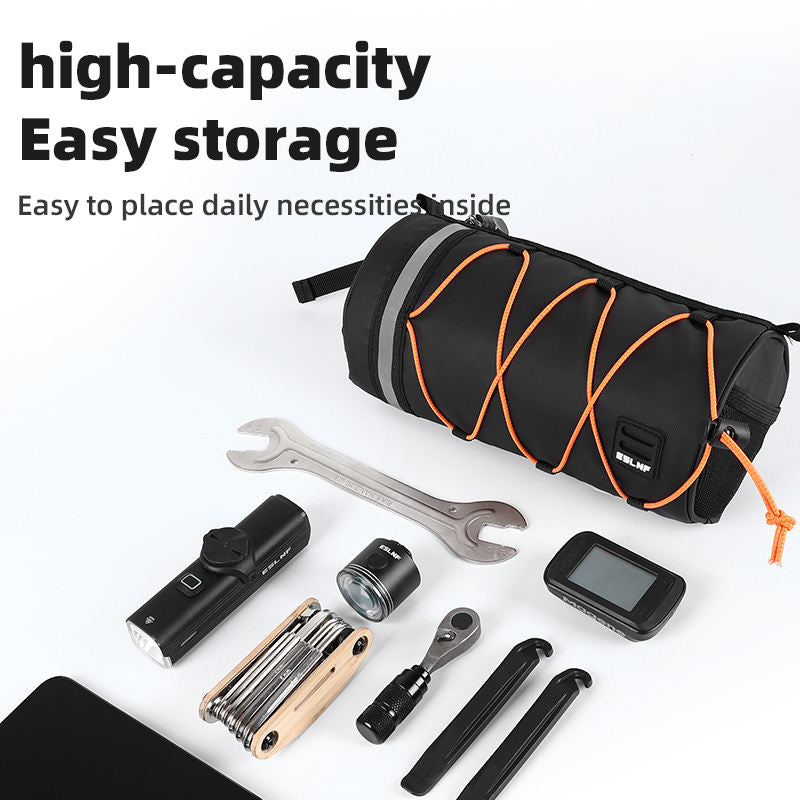 ESLNF Bicycle Front Tube Bag Rainproof Large Capacity Handlebar Bag Portable Shoulder Bag Multifunctional Reflection Bike Bag