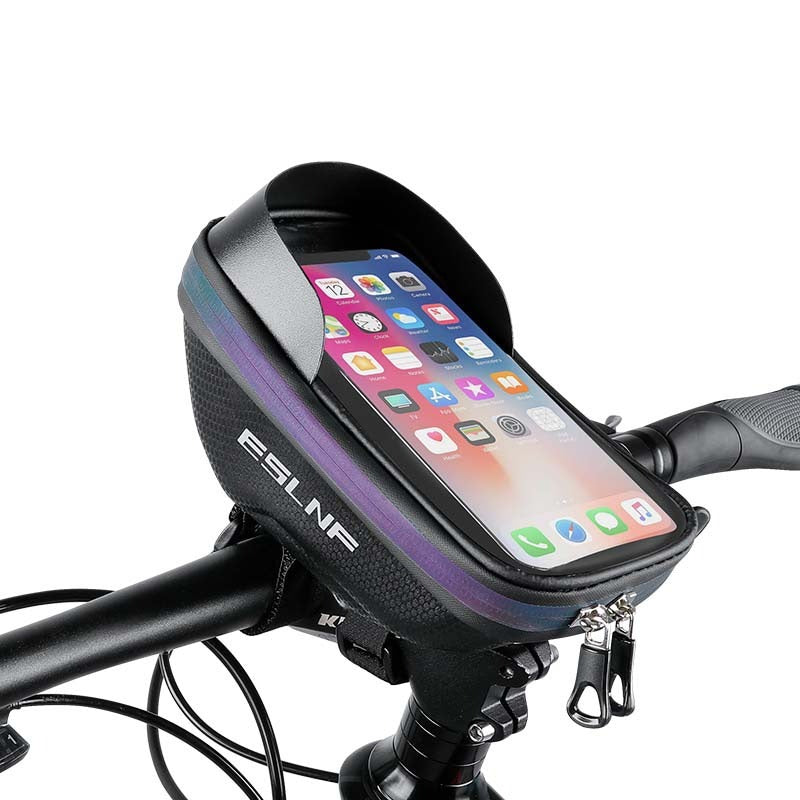 ESLNF Bicycle Storage Bag EVA Hard Shell Waterproof Handlebar Bag MTB Bag Mobile Phone Bag Bicycle Bag Riding Equipment