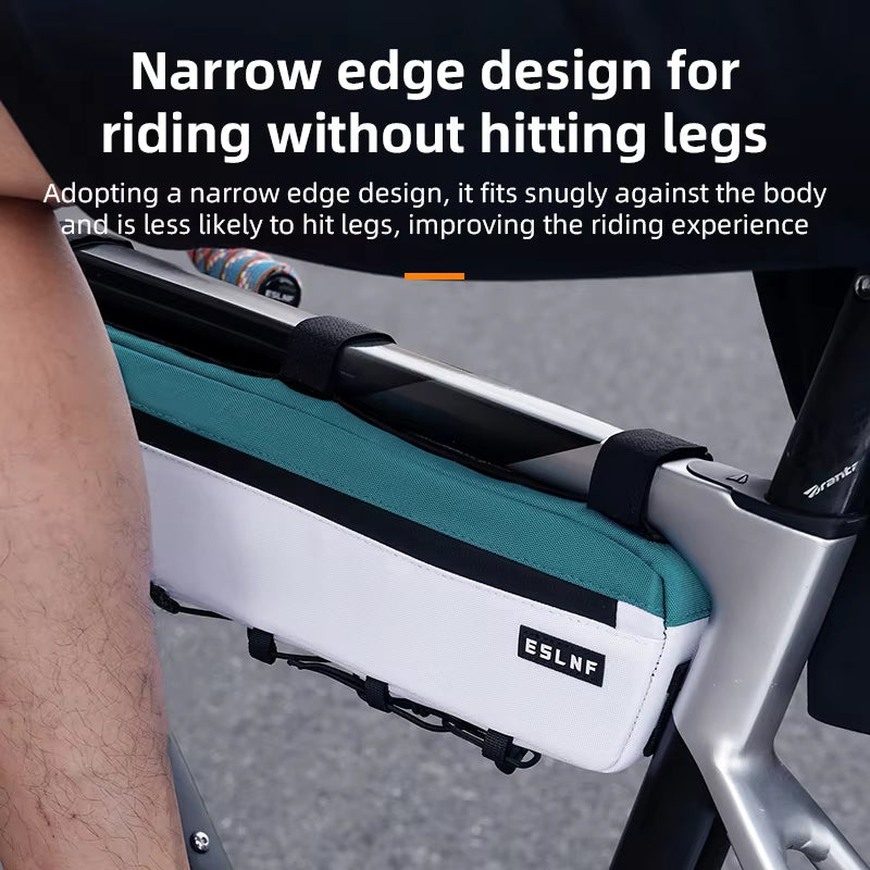 ESLNF Bike Frame Bag 2L Bicycle Under Tube Bag Triangle Bag Sided Bottom Binding Syste Yun-Lan Serios Bike Frame Front Tube Bag