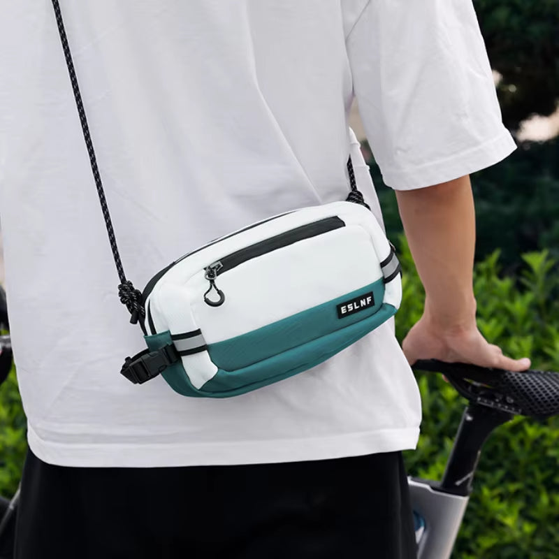 ESLNF Bike Handlebar Bag Bike Bag Portable Pannier Multi-purpose 2.5L Large Capacity Backpack Shoulder Messenger Crossbody Bag