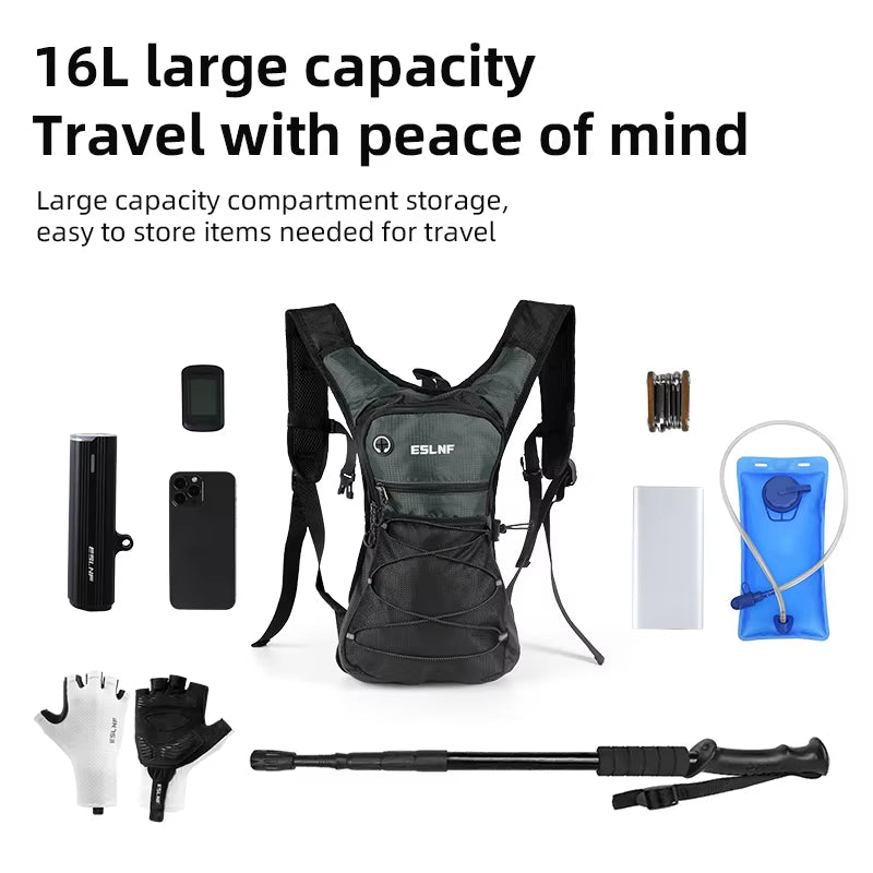 ESLNF Outdoor Bike Cycling Hiking Mountaineering Water Bag Backpack Sports Backpack Waterproof Large Capacity Off-Road Bag
