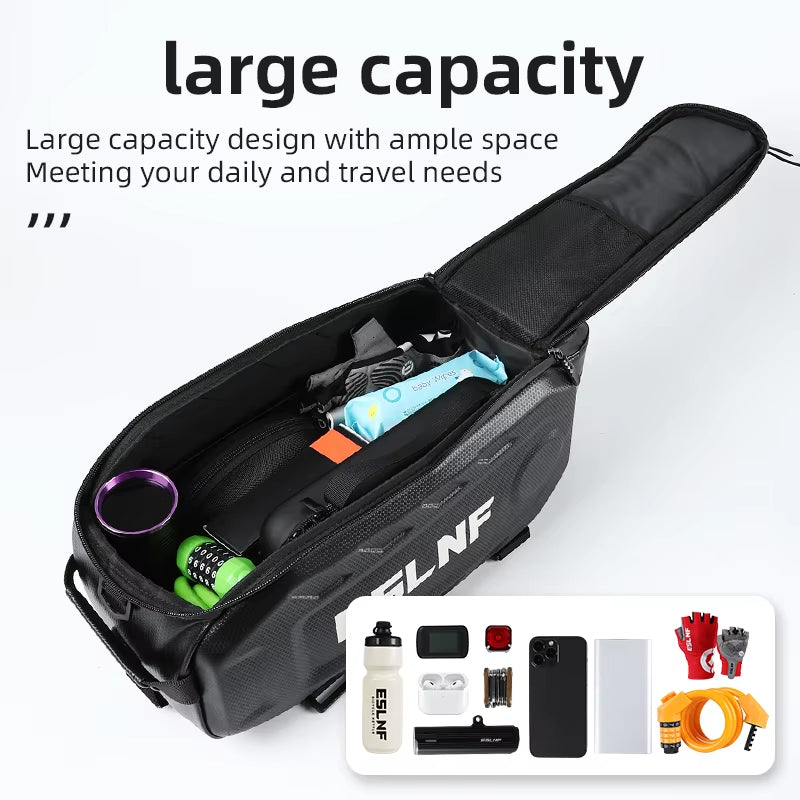 ESLNF 17L Bike Bag Bikcycle Riding After Carrying Bag Hard Shell EVA Waterproof Large Capacity