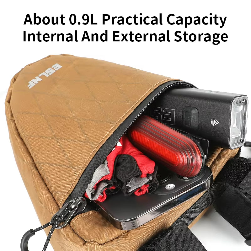 ESLNF Bike Triangle Frame Pack Small Compact Storage Tool Bag for Road Mountain Bike Bike Storage Triangle Bag