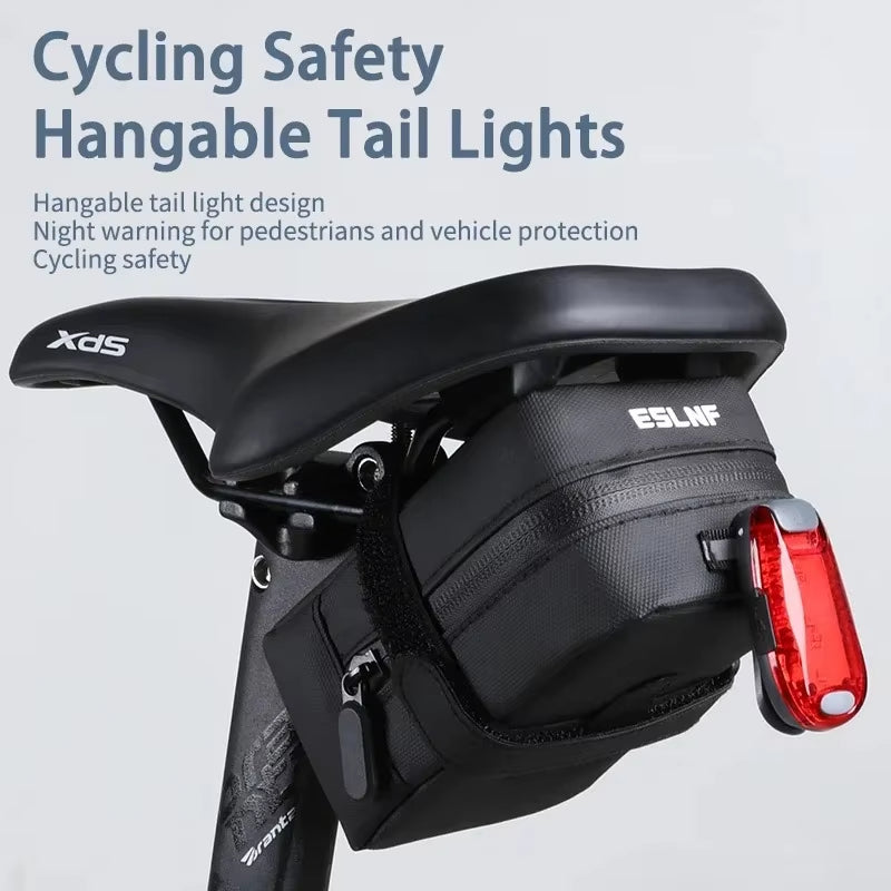 ESLNF Bicycle Bag Large Capacity Tail Rear Cycling Rear Seat Waterproof Saddle Bag MTB Road Bicycle Storage Bag