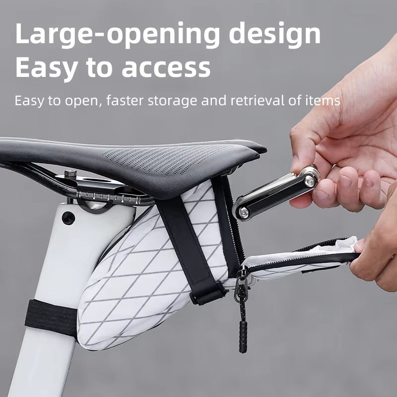 ESLNF Bicycle Saddle Bag Reflective Design Bicycle Seat Bag Waterproof Dustproof Bike Saddle Rear Tail Bag