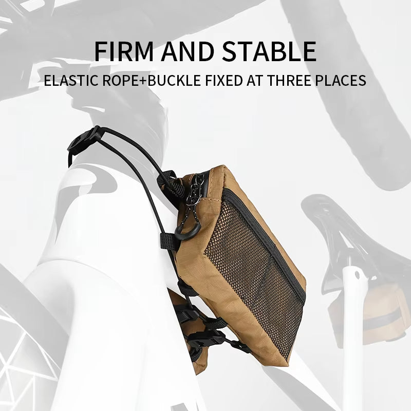 ESLNF Waterproof Bike Top Tube & Front Frame Bag for Road/MTB Bikes, Convertible Saddle Crossbody Pack with Reflective Strips