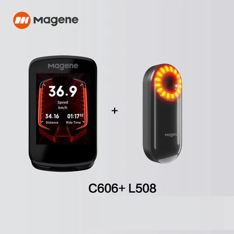 Magene GPS Bike Computer C606 Navigation Speedometer Cycling Digital Stopwatch Odometer Trainer Bicycle Light WiFi Bluetooth Ant
