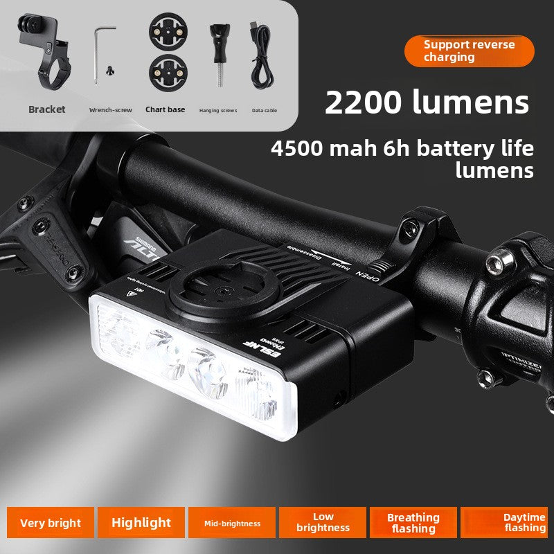 ESLNF Bicycle Light, Integrated Aero Road Handlebar Aero Road Bike Mounted Headlight