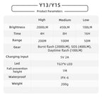 GIYO Bicycle lights 2000LM Bicycle Headlight ,IPX6 Waterproof , Front Light 6 Gear Mode 4800mAh USB Charing