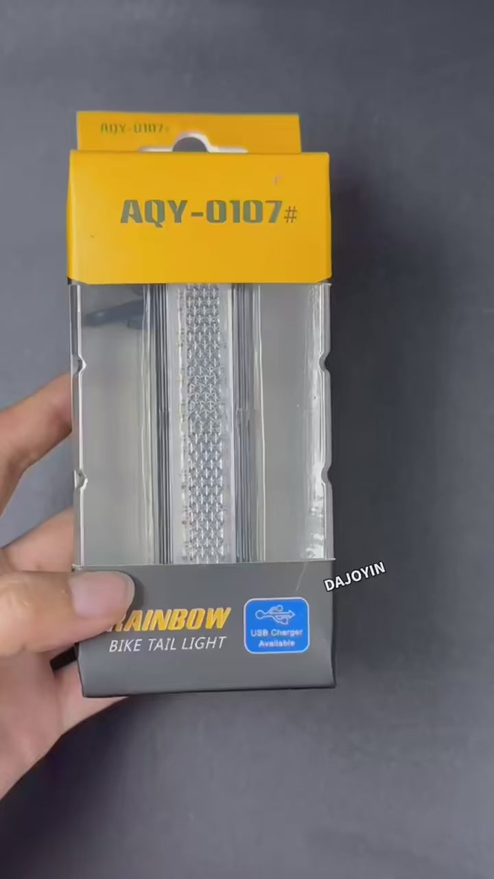Bicycle Tail Light 600/750 mah Memory Mode Rainbow Warning  Helmet Scooter Taillight