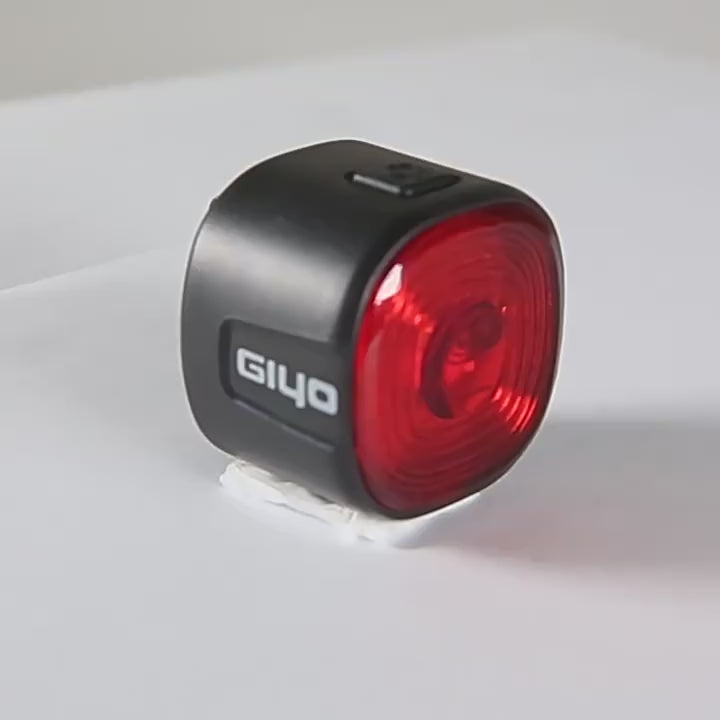 GIYO Bicycle Intelligent Induction Brake Tail Light, Bike Waterproof Warning Safety Light